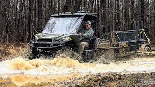 Setting hog traps and testing the 4x4 on the ranger
