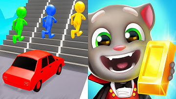 Shape shifting VS Talking Tom Gold Run - All Level Gameplay Android iOS Ep56