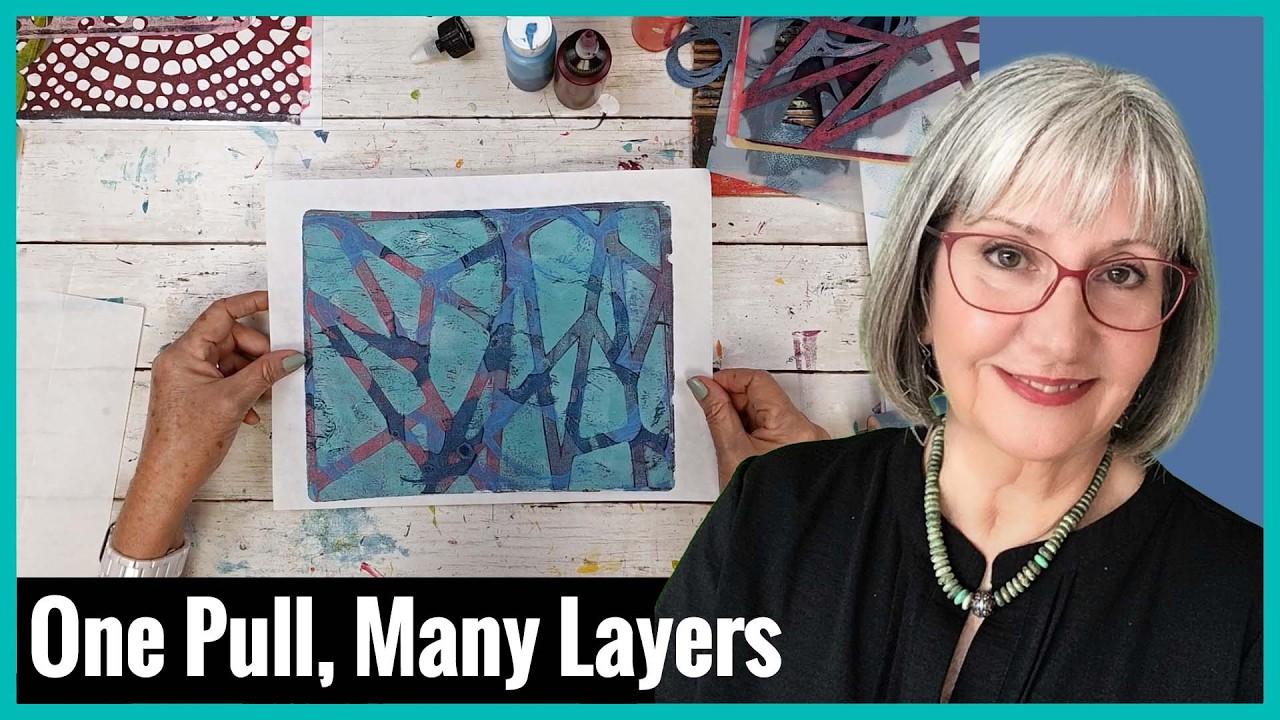 Гелевая печать с несколькими слоями и одним протягиванием