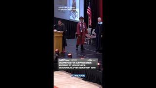 Military sister surprises her brother at high school graduation after serving in Iran