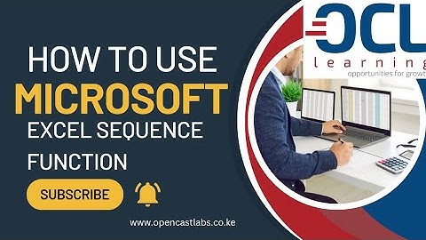 How to use the Microsoft Excel Sequence Function to generate a calendar
