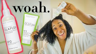 OLAPLEX no 0 and 3 on HIGH POROSITY natural hair // Wash Day ft.TreasureTress