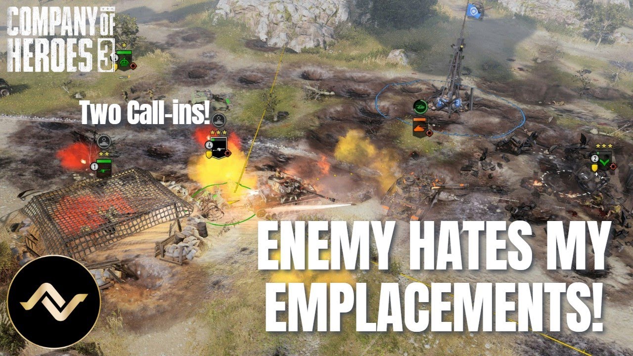 ENEMY HATES MY EMPLACEMENTS! | Company of Heroes 3 - British 4v4 Gameplay