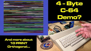 4-Byte Commodore 64 Demo and Follow-up on 10 PRINT Orthogonal [32 bytes]