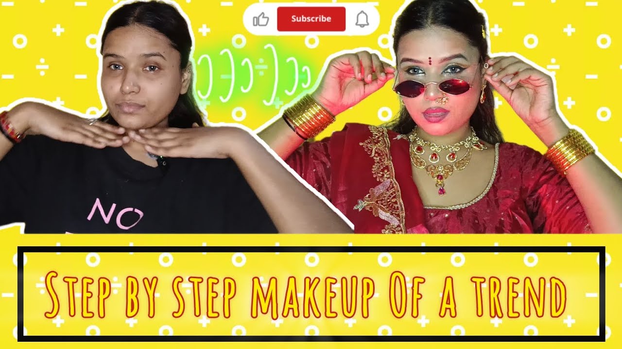 Step by step makeup of a #trend ✨ #trendingmakeup #tirkittirkitdha #youtubevideo #makeuptutorial