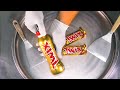 TWIX Ice Cream Rolls | fried Thailand rolled ice cream with TWIX Chocolate Bar | Satisfying ASMR