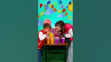 🎈STACK CUPS WITH INFLATABLE BALL! 🥤 #shorts #kids