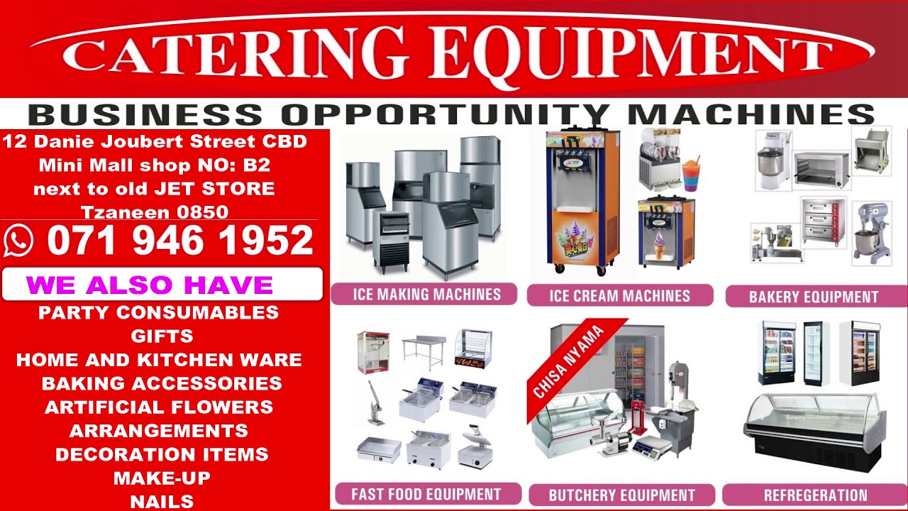 CATERING EQUIPMENT TZANEEN YouTube