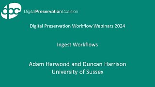 Ingest Workflows