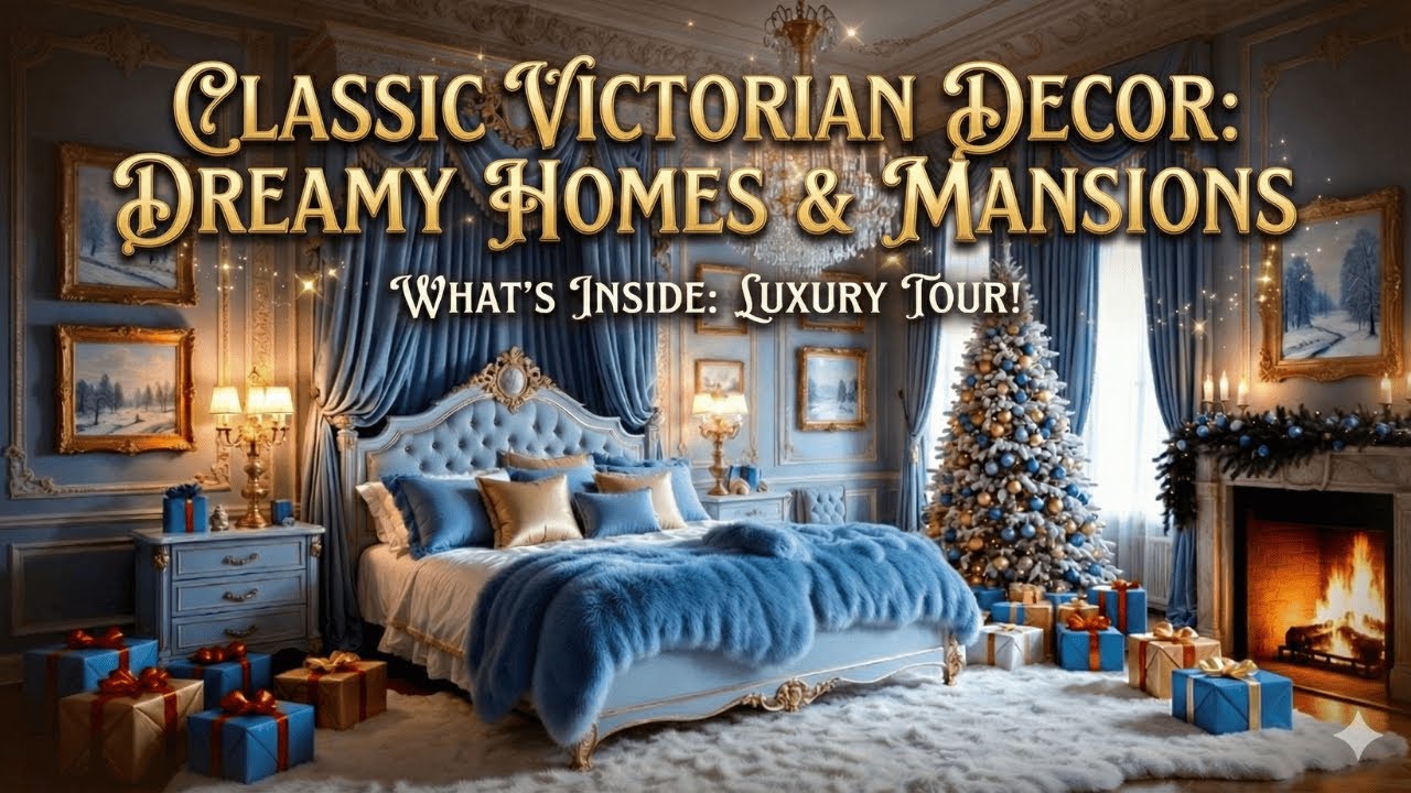 CLASSIC VICTORIAN CHRISTMAS HOMES 2026 🎁Peaceful Mansion Ambience & Instrumental Music, Cozy Holiday