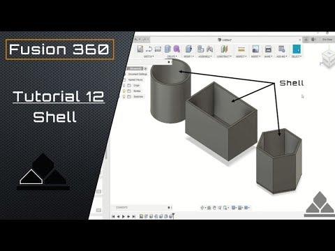 Shell | Fusion 360 Tutorial 12