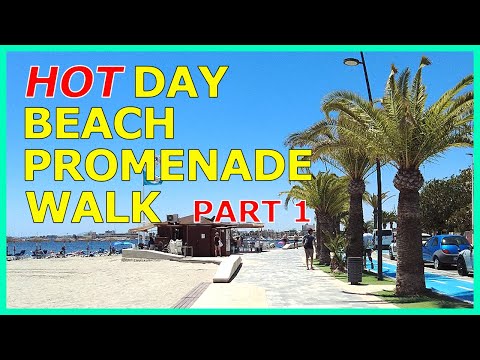 Costa Blanca Walking Tour | Santiago De La Ribera Beach - Part 1| Beautiful Promenade Beach Walk