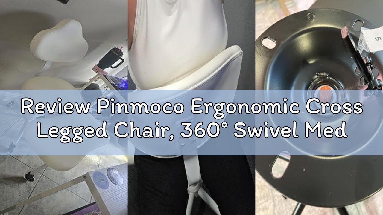 Review Pinmoco Ergonomic Cross Legged Chair, 360° Swivel Meditation Chair with Wheels, Height Adjust