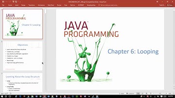 Java Programming 1 - Chapter 6 Lecture