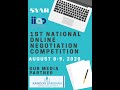 SYAR India & Indian Institute of Arbitration and Mediation National Negotiation Competition - Semis