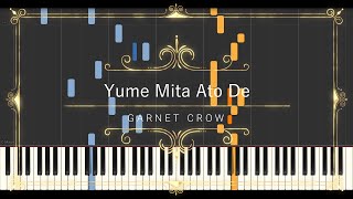 夢みたあとで Yume Mita Ato De (楽譜, Sheet Music, MIDI,) - GARNET CROW