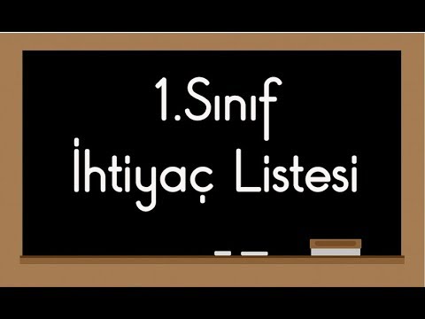 Video: 1. Sınıfta Okul Için Ne Satın Alınır