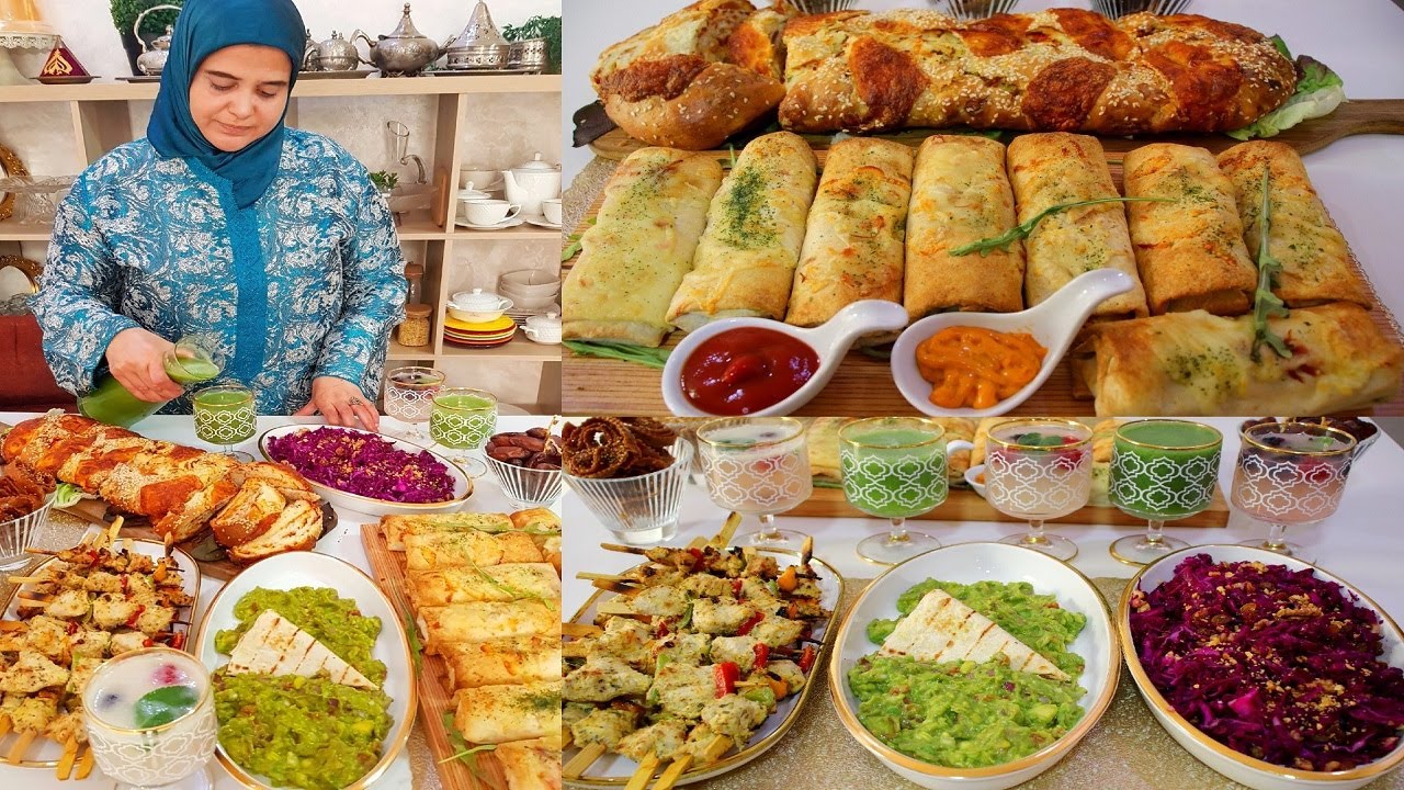 فطور رمضان هدا مابغات الوقت مع هد الحرارة متنوع وصحي من السلطة العصير