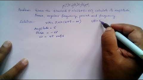 Muhammad Farooq-i-Azam: Amplitude, Phase, Angular Frequency, Time Period and Frequency of a Sinusoid