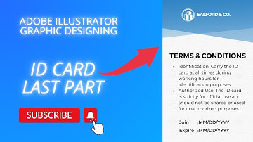 ID Card Design Adobe Illustrator backside | Variable Data in Adobe Illustrator| Illustrator Tutorial