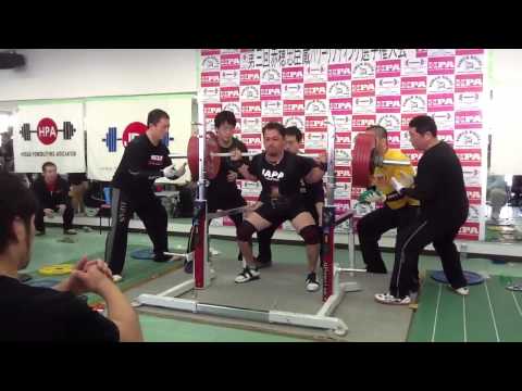 佐久間選手赤穂パワーでスクワット285㎏成功