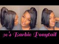 90’s inspired BARBIE PONYTAIL w/ SIDE BANGS | STEP BY STEP HAIR TUTORIAL