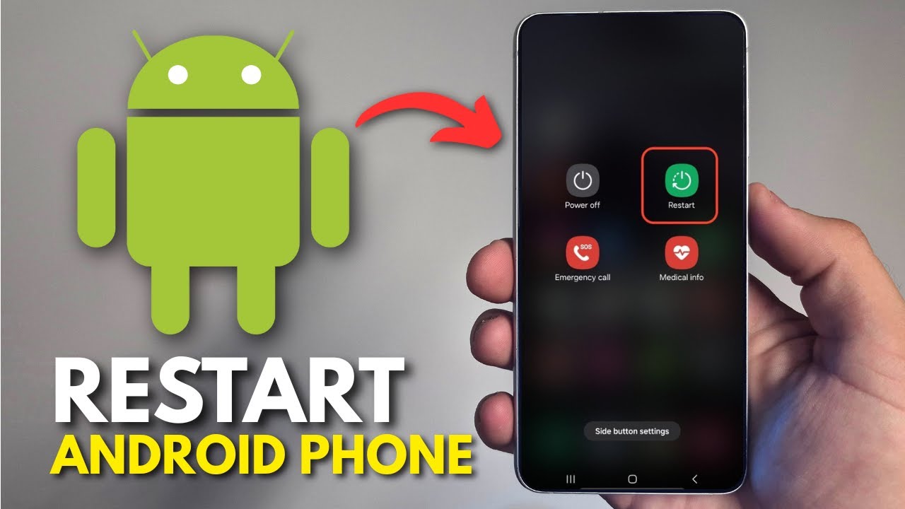 How To Restart Android Phone - Step By Step - YouTube