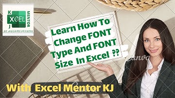 How to change Font Style, Font Size, Different Font Styles in Excel #font #fonts #excel