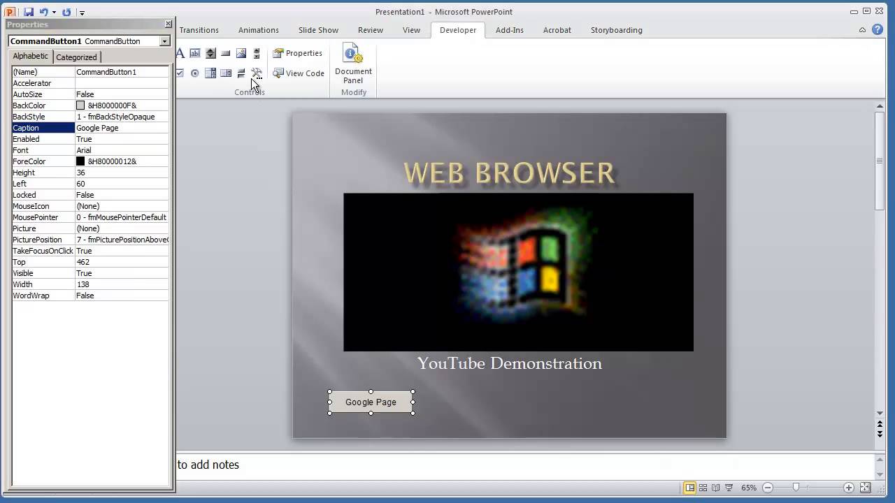 Powerpoint web browser