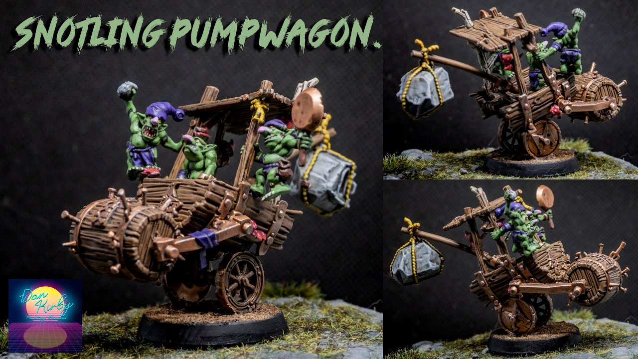 Painting a snotling pump wagon ( Blood Bowl Secret Weapon ) YouTube
