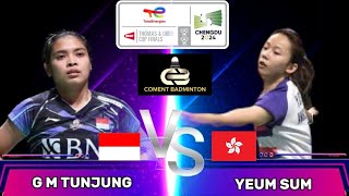 G M Tunjung (INA) vs Yeum Sum (HKG) Thomas & Uber Cup 2024 Badminton