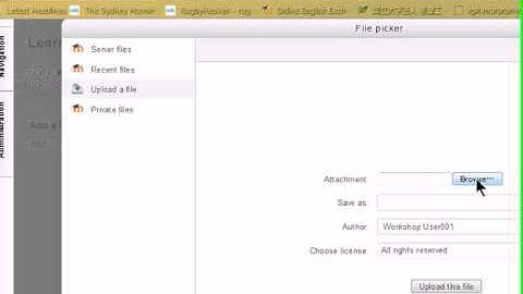 Adding an image in Moodle 2.5