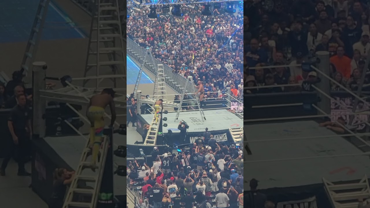 JE'VON EVANS DELIVERS SUPER OG CUTTER TO RUSEV AT WRESTLEMANIA 42 #shorts