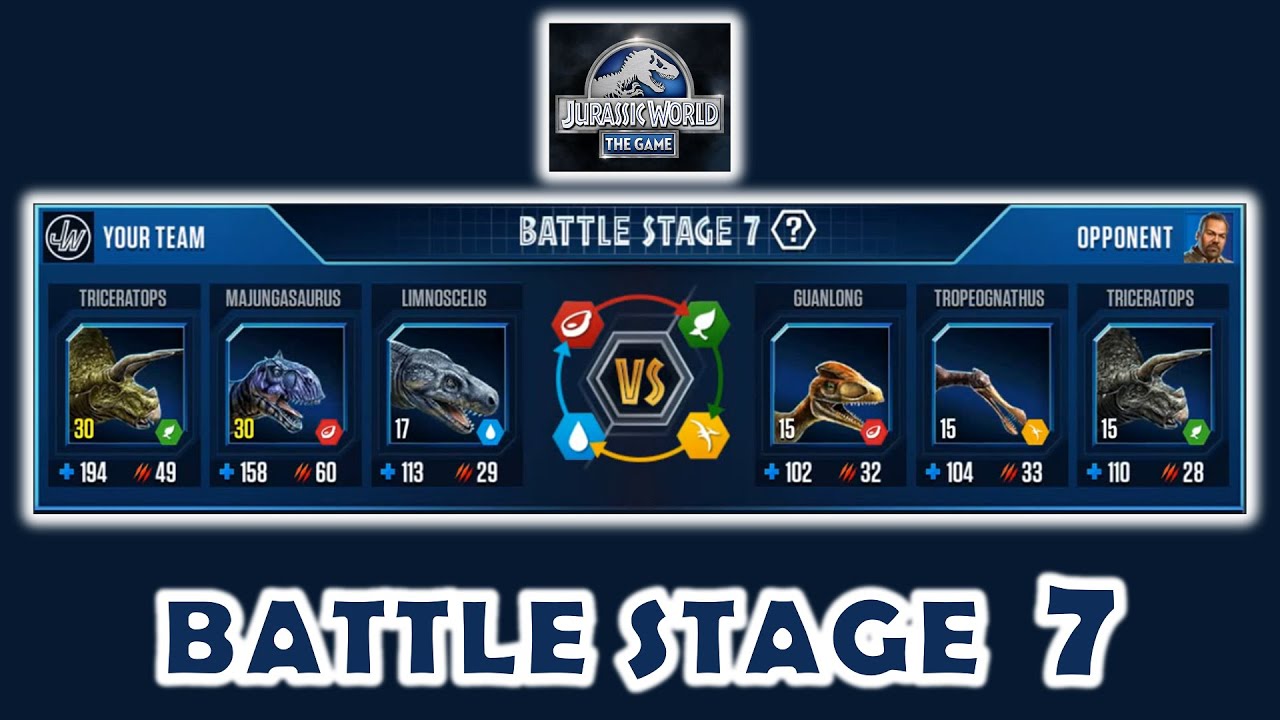 Jurassic World Game | Battle Stage 7 | Dinosaur fights - YouTube