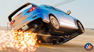 Satisfying Rollover Crashes #59 - BeamNG.drive CRAZY DRIVERS