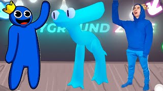 FNF Cyan Vs Rainbow Friends Chapter 2 In Real Life But All Blue Sing It