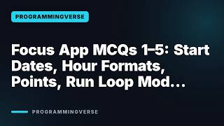 Full iOS Interview: Start Dates, Hour Formats, Points, Run Loop Modes and Image Storage | Company A16 5.3 News