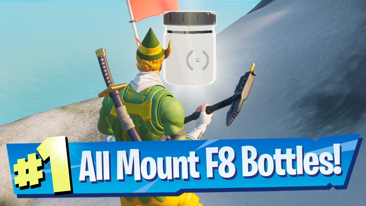 Find Bottles of Stone Grey on Mount F8 Location Fortnite YouTube
