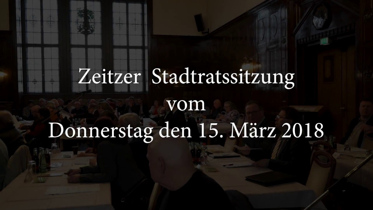 Stadtratssitzung vom 15  März 2018