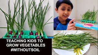 Grow Spring Onion At Home | Kids Gardening Activity | Gardening without Soil