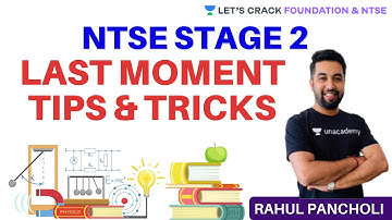 NTSE Stage 2 Last Moment Tips & Tricks |NTSE Stage 2 Crash Course |Foundation & NTSE |Rahul Pancholi