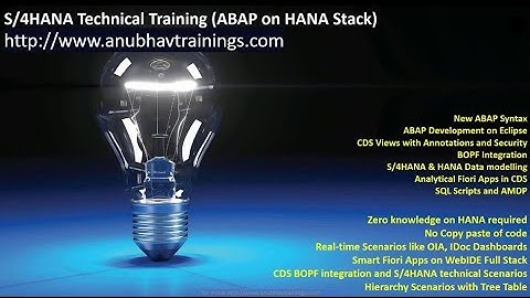 S4HANA and ABAP on HANA training