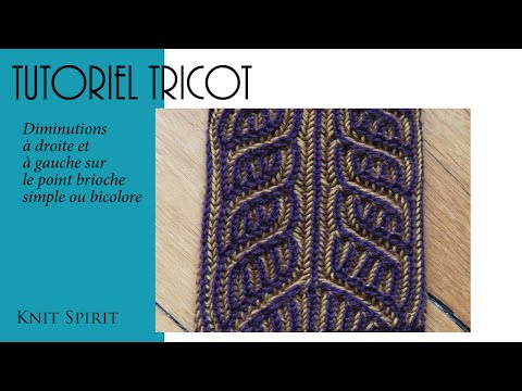 {Knitting} Right and Left Decreases in Brioche Stitch