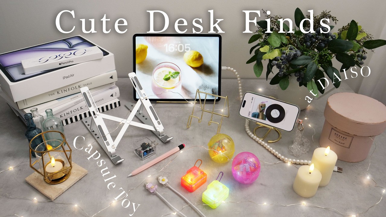 Cute Desk Gadgets & DAISO Shopping in Tokyo 🛍️ Capsule Toy & Aesthetic Unboxing 📦