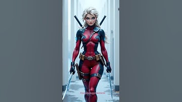 Deadpool & Elsa Disney princess ai fusion #aifusion #shorts #hybrid #disneyprincess #disney #fusion