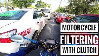How to Filter Through Traffic on Motorcycle with Clutch | Suzuki Raider R150 Fi