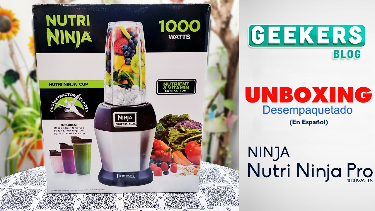 Nutri Ninja Pro 1000watts - BL455, desempaquetado y primera impresión 📦🍊  | En Español - YouTube