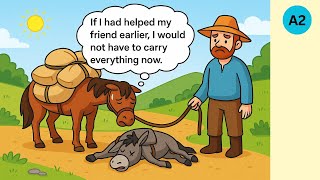Información Learn English through Short Stories Level 2 | The Horse and the Donkey | Aesop's Fables Guía