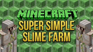 Minecraft: Super Simple Slime Farm (1.8 & 1.9) Tutorial