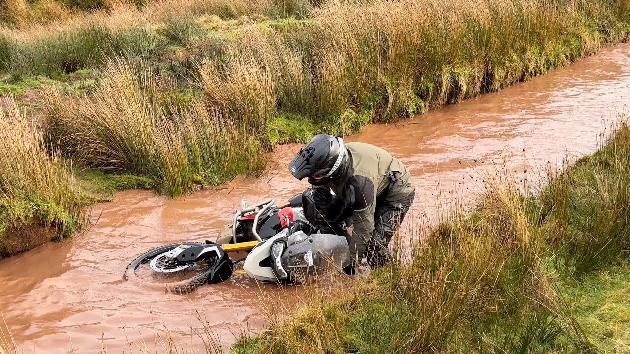 Triumph Adventure Experience, Wales - Footage Of Press Learning To Off Road